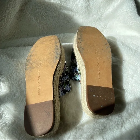 Rebecca Minkoff Women’s Jodi Slide Sandals,Black Flower - Picture 11 of 15